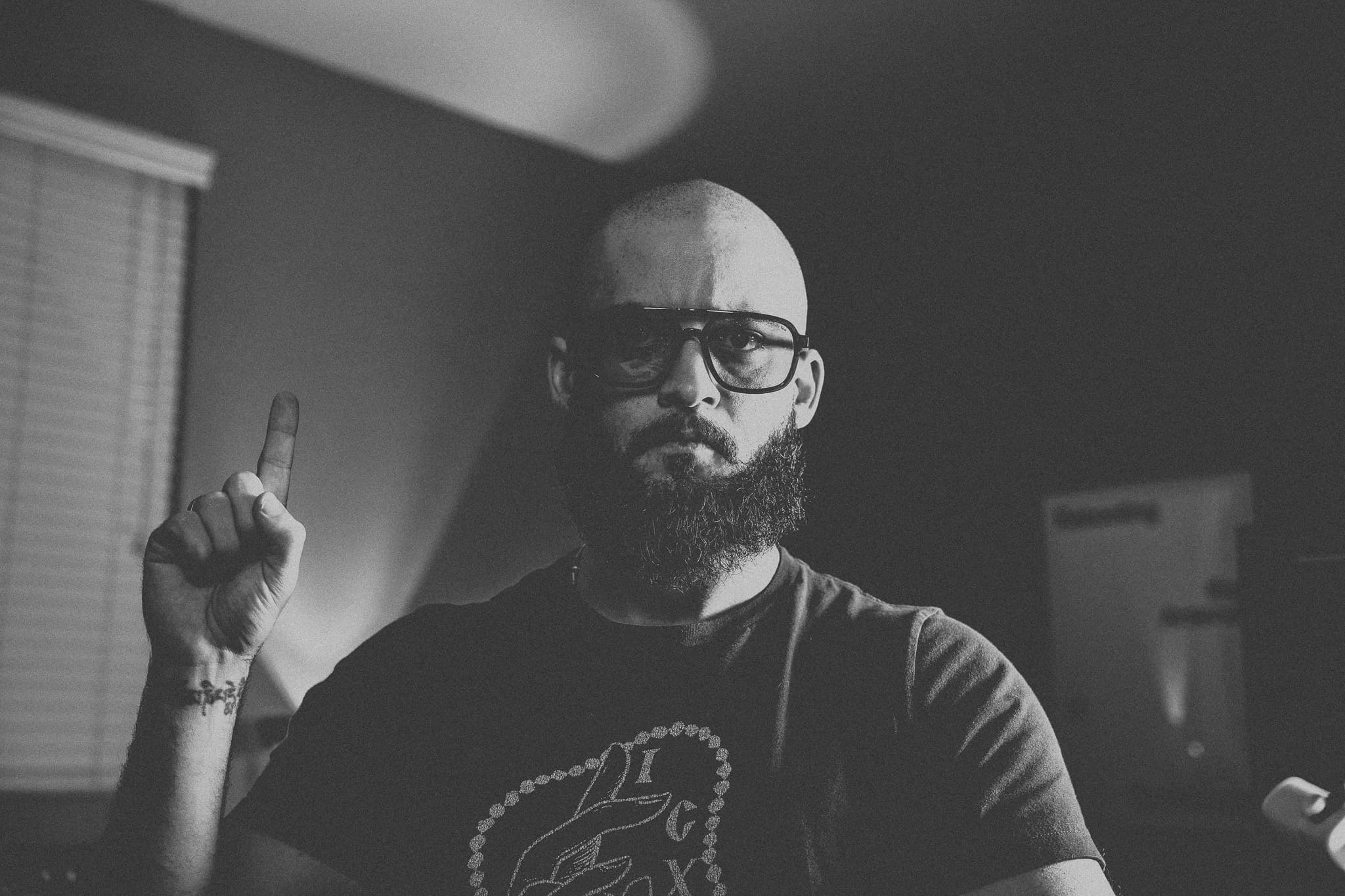 Josh C. Simmons in a black and white portrait